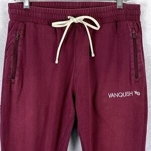Vanquish Joggers Mens L Red Drawstring Pull On Pants Preppy Gym Workout Stretch